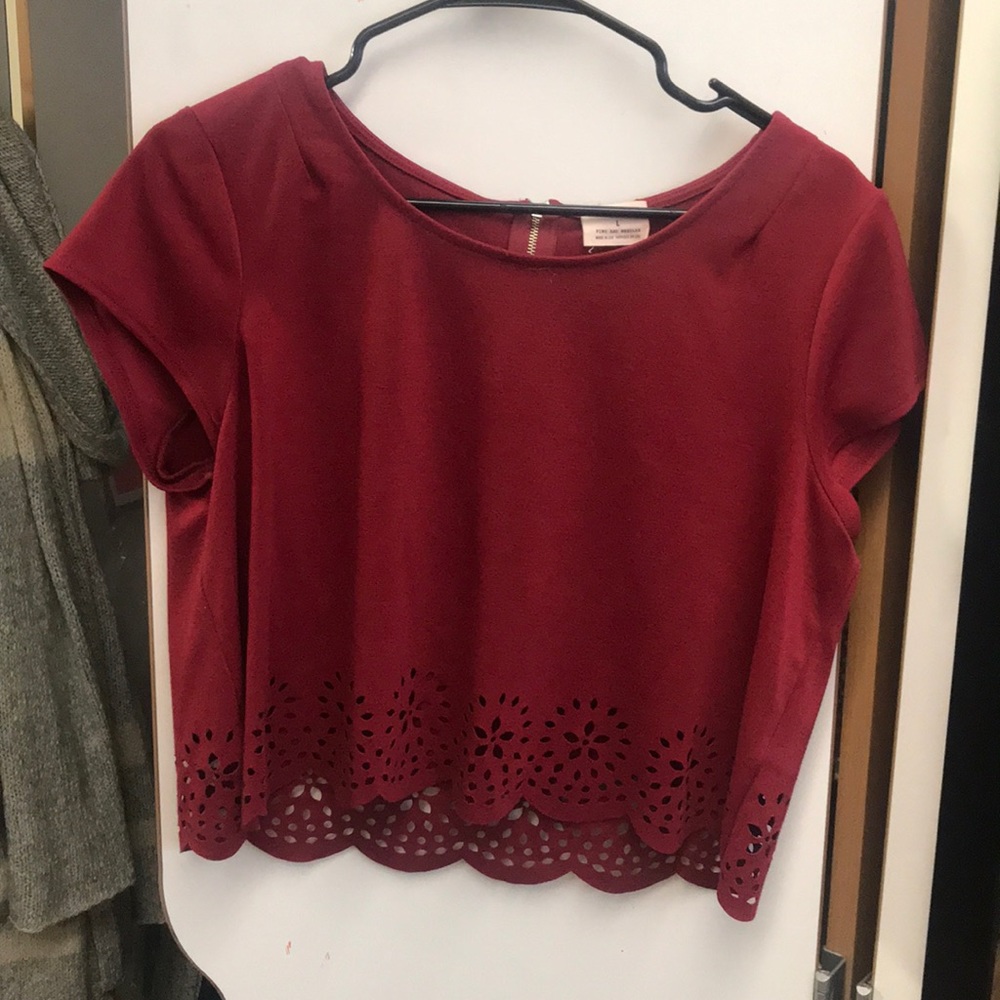 Red crop top